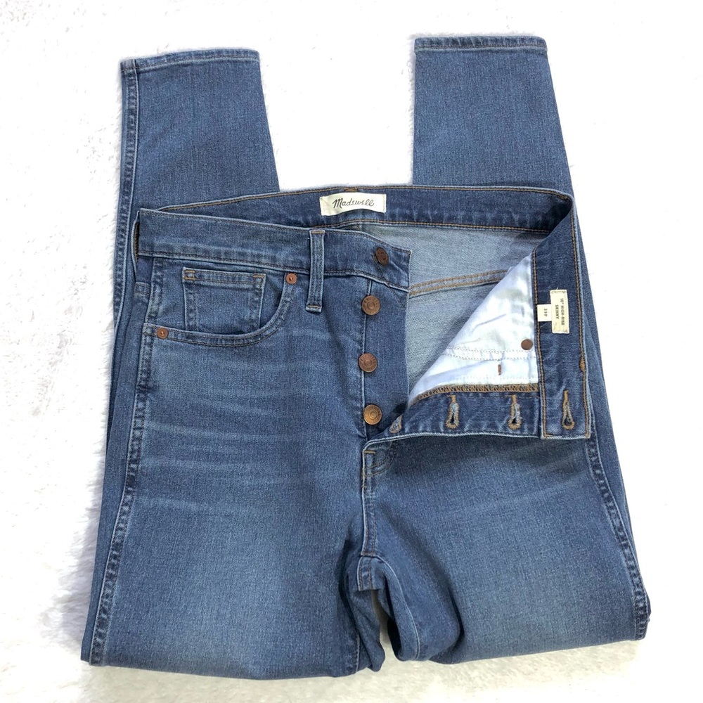 Madewell 10” High-Rise Button Front Skinny Jeans